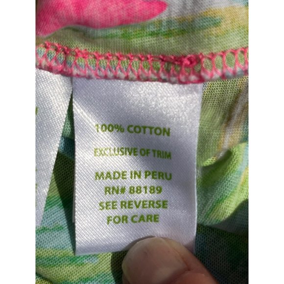 Lilly Pulitzer Girls Mini Enna Dress Royal Lime Size Large - Picture 7 of 8